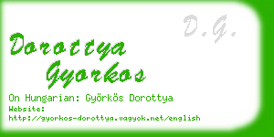 dorottya gyorkos business card