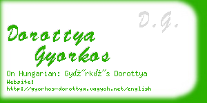 dorottya gyorkos business card